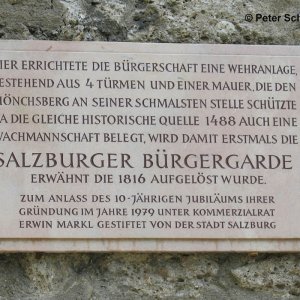 Gedenktafel Wehranlage, Mönchsberg, Salzburg