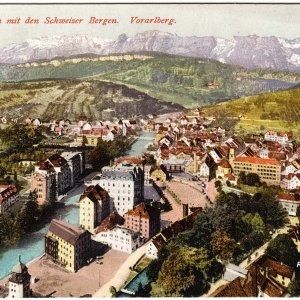 Feldkirch mit den Schweizer Bergen