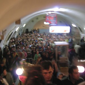 Rush-Hour in der Metro