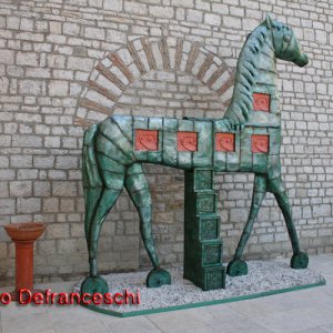Trojanisches Pferd am Eingang zum Museum von Potenza
