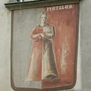 Wappen der Familie Metzler am Rathaus von Feldkirch