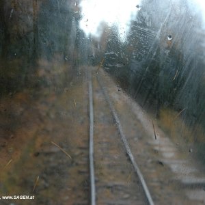 Obere Marmorbahn im Nebel