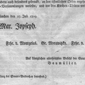Bestrafung der Staatsverbrechen 1809