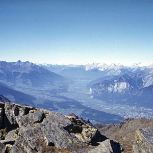 Blick vom Glungezer ins Oberinntal 1969