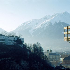 Bau der Sillbrücke, Brennerautobahn, Innsbruck 1967