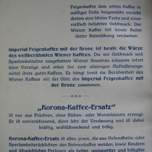 Kaffeewerbung 1914 Rückseite