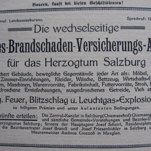versichert im Herzogtum Salzburg