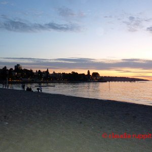 Vancouver, Sonnenuntergang am Kitsilano Beach