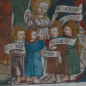 Details der Fresken von Obermauern in Osttirol