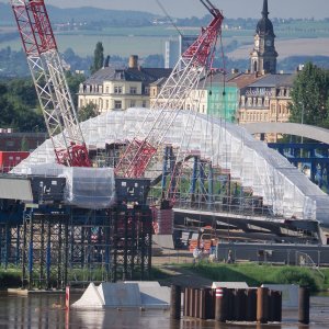 Waldschlösschenbrücke Dresden (Bauzustand 08/2010) Bild 2/2