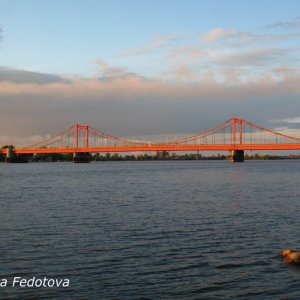 Brücke über Kusnetschicha bei Archangelsk