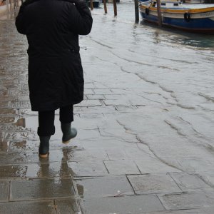 Venedig - Aqua alta im Dezember 2008