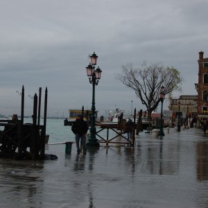 Venedig - Aqua alta im Dezember 2008