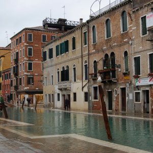 Venedig - Aqua alta im Dezember 2008