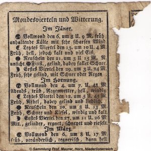 Kalenderblatt (Ansicht der zweiten Seite)