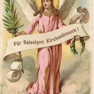 Belobigungskarte aus der Zeit um 1900