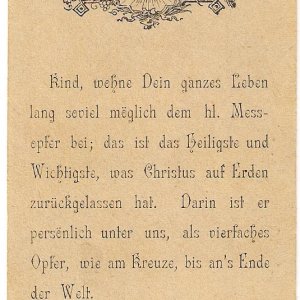 Belobigungskarte aus der Zeit um 1900