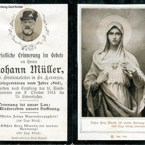 Medium 'Sterbebild 1914' in der Kategorie 'Sterbebilder'