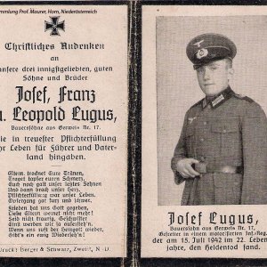 Medium 'Sterbebild, 2. Weltkrieg' in der Kategorie 'Sterbebilder'