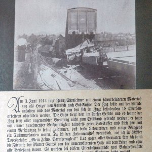 Votivbild Bahnunfall