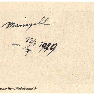 Beichtzettel von Mariazell aus dem Jahr 1929