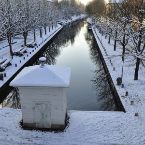 Lendkanal im Winter