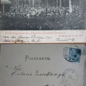 Enthüllungsfeier des Kaiserin Elisabeth-Denkmals in Salzburg