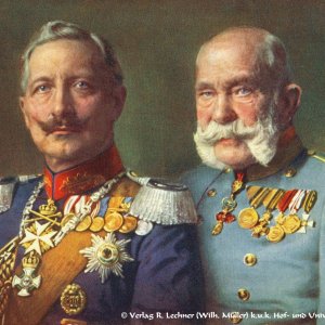 Kaiser Franz Josef I. und Kaiser Wilhelm II.