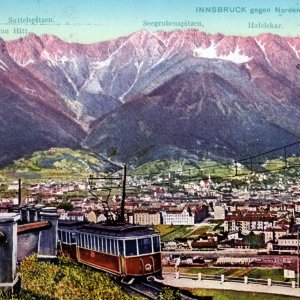 Innsbruck gegen Norden mit Stubaitalbahn