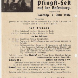 Einladung vom 7. Juni 1936 auf die Rosenburg