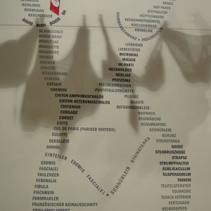 Logo der Dessous-Ausstellung im Landesmuseum in Klagenfurt
