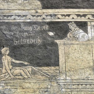Langenlois (NÖ) - Detail eines Sgraffittohauses