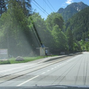 Bahngleise auf den Straßen