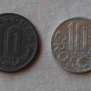 10 Groschen 1948 und 1989