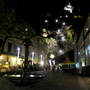 Schlossbergplatz - Graz in der Nacht