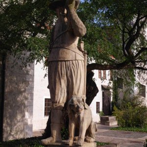 Volkskunstmuseum Dresden - der Museumsgarten (Detail)