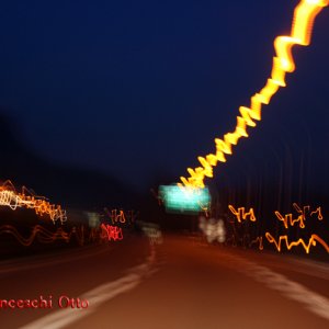 Autobahn bei Nacht