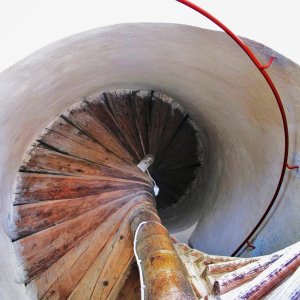 Holzspindeltreppe