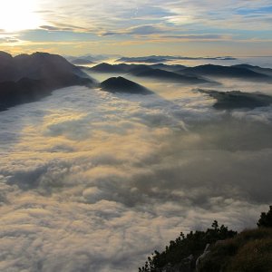 warten auf den Sonnenuntergang