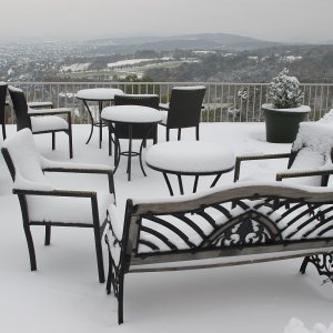 Oktoberschnee auf der Kahlenbergterrasse