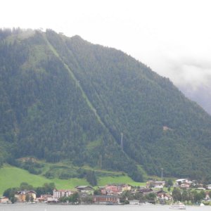 Karwendelbahn Pertisau / Spannfeld vom Achensee aus gesehen