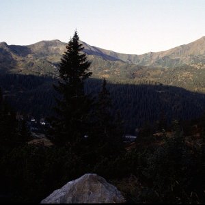 Beim Bergwandern in den Alpen