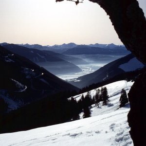 Beim Bergwandern in den Alpen