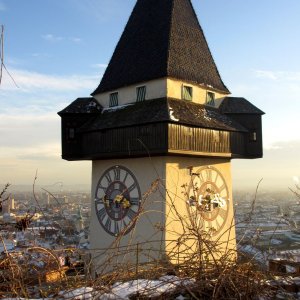 Der Grazer Uhrturm Dezember 2012