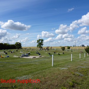 Sommerlicher Friedhof in Saskatchewan, Kanada