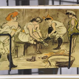 Ansichtskarte mit Zeichnung von Heinrich Zille