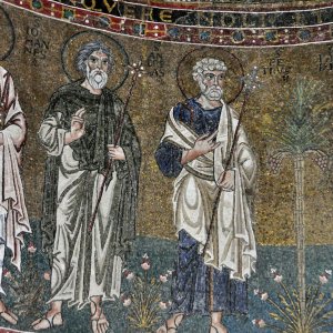 Kathedrale San Giusto (Triest) - Apsismosaik des linken Seitenschiffs