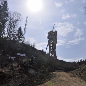 Baustelle auf dem Pyramidenkogel (Kärnten)