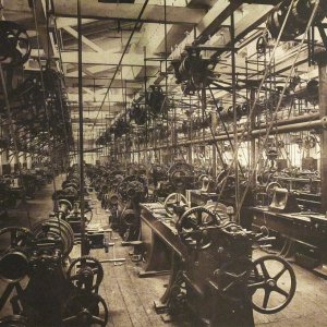 Riementrieb in der Fabrik