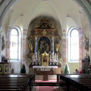 Kircheninnenraum Kirche bei Schloss Aigen, Salzburg